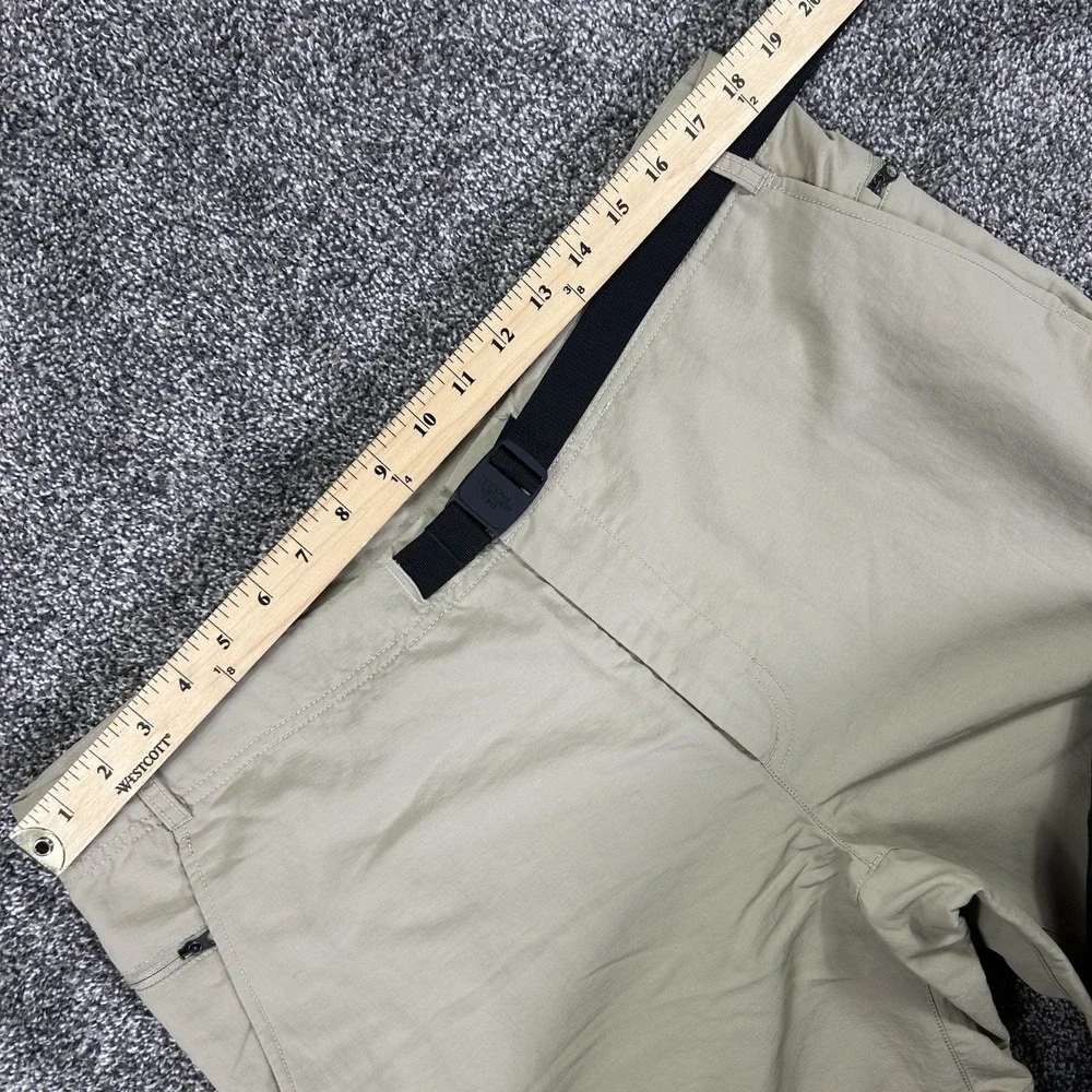 The North Face Convertible Hiking Pants‎ Mens 38 Beige Integrated Belt Outdoors